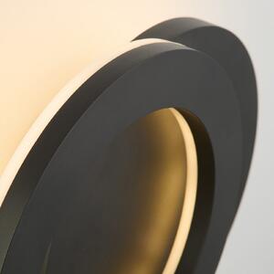 Searchlight Aplică de exterior Hyde LED, negru, Ø 21 cm, aluminiu, indirect, Negru, Aluminiu, Modern