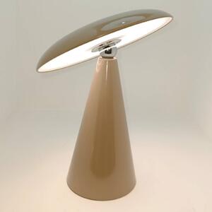 Lampă de masă reîncărcabilă Beacon LED Kinoko, maro, IP44, înălțime 27 cm