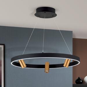 ORION Lampă suspendată LED Berlin cu 3 proiectoare, reglabil, Negru, Camera de zi / sufragerie, Metal, Modern