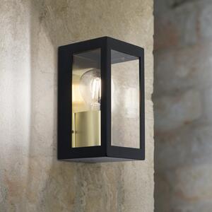 ORION Aplică de exterior Lumina, negru-auriu, oțel inoxidabil, sticlă, IP44, reglabil, Negru, Oțel inoxidabil, Modern