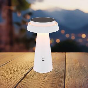 Lampă de masă solară LED 36624, alb, baterie reîncărcabilă, CCT, IP54, dimabil
