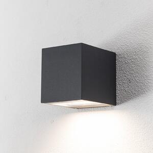 BEGA Bega LED lampă de perete pentru exterior 24718 K3, grafit, jos, aluminiu, Gri, Aluminiu, Modern, Soclu de perete jos