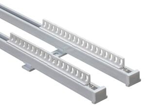Șină de tavan din aluminiu TS, dublă, 150 cm – set complet