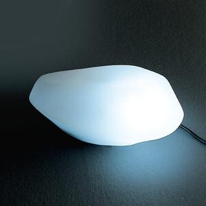 Oluce Lampă decorativă Stones, lungime 27 cm, Alb, Plastic, Design