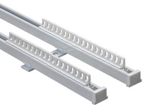 Șină de tavan din aluminiu TS, dublă, 210 cm – set complet