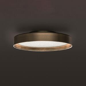 Oluce plafonieră Berlin, Ø 30 cm, culoare alamă anodizată, reglabil, Bronz / Alamă Veche, Camera de zi / sufragerie, Metal, Design
