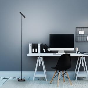 PURE Tutua lampă podea LED, dimmer senzor, negru, reglabil, Negru, Camera de zi / sufragerie, Metal, Modern