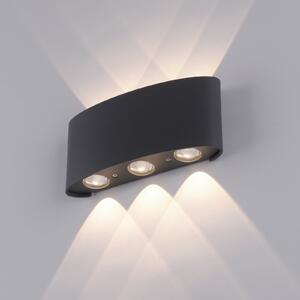 Paul Neuhaus Aplică LED Carlo, 17 cm, negru, Negru, Metal, Modern