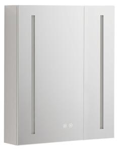 Mereo, Dulap baie Mereo 60 cm, dulap cu oglindă, argintiu, MER-CN190