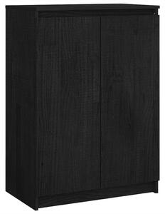 Servantă, negru, 60x36x84 cm, lemn masiv de pin