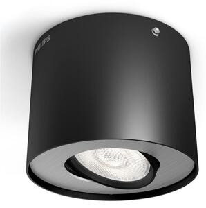 Philips Phase lampă Downlight LED negru 1 bec, reglabil, Negru, Camera de zi / sufragerie, Metal, Modern