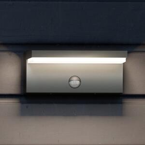 Philips LED lampă pentru exterior Bustan Sensor 2.700 K, Negru, Metal, Modern, Soclu de perete jos