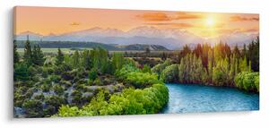 Tablou - Pădure peisaj montan (120x50 cm)