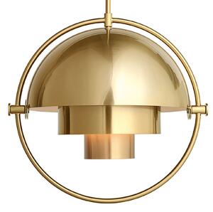 Lustră Pendul GUBI, Multi-Lite, reglabil, Auriu / Alamă, Camera de zi, Metal, Design