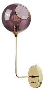 Lampă de perete DESIGN BY US, Ballroom Long, reglabil, Violet, Camera de zi, Sticlă, Design