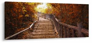 Tablou - Scări în natură în toamnă (120x50 cm)