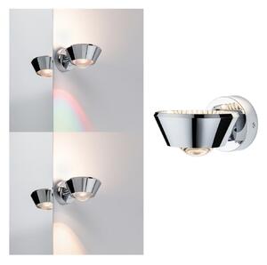 Paulmann Sabik Aplică de perete cu LED crom, reglabil, Metalic, Camera de zi / sufragerie, Plastic, Modern