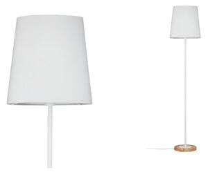 Paulmann Stellan lampă podea cu abajur textil alb, Alb, Camera de zi / sufragerie, Metal, Modern