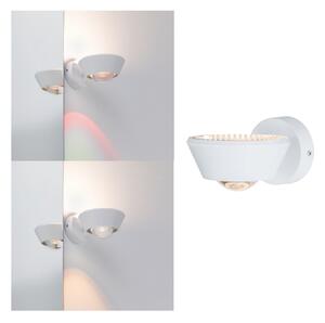 Paulmann Sabik Aplică de perete LED alb mat, reglabil, Alb, Camera de zi / sufragerie, Plastic, Modern