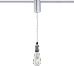 Paulmann URail adaptor pendul Universal 100W crom, Gri, Camera de zi / sufragerie, Metal, Modern