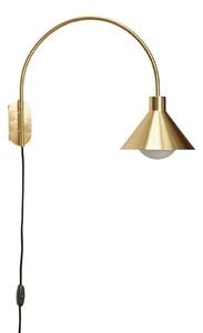 Lampă de perete Hübsch, Auriu / Alamă, Camera de zi, Metal