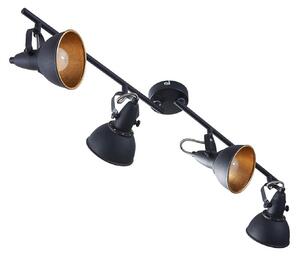Plafoniere Lindby, Julin, reglabil, Negru, Camera de zi, Metal, Modern