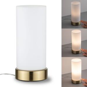 Paulmann lampă de masă Pinja alamă/opal, Auriu / Alamă, Camera de zi / sufragerie, Sticlă, Modern