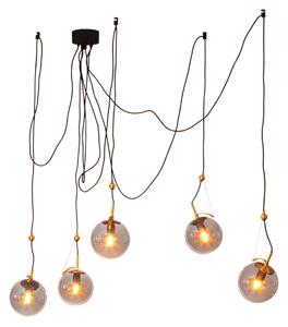 Lustră Pendul By Rydéns, Carry, reglabil, Gri, Camera de zi, Sticlă, Scandinavă