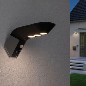 Paulmann aplică LED solară exterior Soley antracit, Negru, Plastic, Modern, Lumini solare