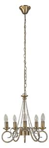 Candelabre Lindby, Marnia, reglabil, Bronz / Alamă Veche, Camera de zi, Metal, Antichitate