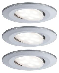 Paulmann Calla cromat, cu comutator pornit/oprit, orientabil, 4.000 K, 9 cm,, Metalic, Baie, Plastic, Modern, Plafon încastrat