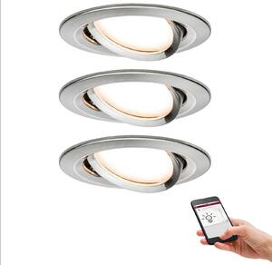 Paulmann Spot Nova Plus 3x 2.700K, reglabil, Metalic, Camera de zi / sufragerie, Metal, Modern, Corpuri de iluminat încastrate rotunde