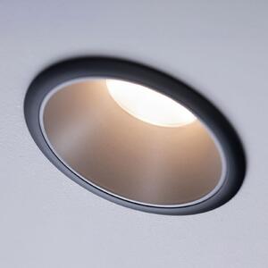 Paulmann Cole Spot LED argintiu-negru Set de 3 bucăți, reglabil, Metalic, Hol, Metal, Modern, Corpuri de iluminat încastrate rotunde