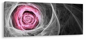 Tablou - Trandafir abstract, fucsia (120x50 cm)