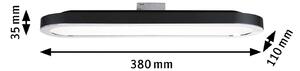 Paulmann URail panou LED 7W 2700K negru mat, Negru, Camera de zi / sufragerie, Metal, Modern