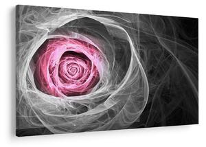 Tablou - Trandafir abstract, fucsia (90x60 cm)