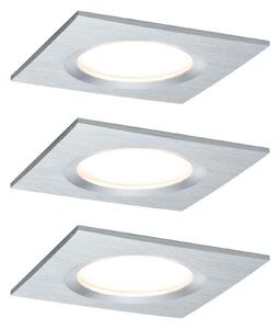 Paulmann Coin Slim spot LED încast. 3x unghi. alu, reglabil, Metalic, Camera de zi / sufragerie, Metal, Modern, Luminile încastrate unghiulare