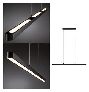 Paulmann Lampă suspendată LED Lento, negru, 100 cm, lumină orientabilă în, reglabil, Negru, Camera de zi / sufragerie, Metal, Modern