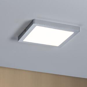 Paulmann Atria plafonieră 2.700 K 22x22cm crom mat, reglabil, Gri, Camera de zi / sufragerie, Plastic, Modern