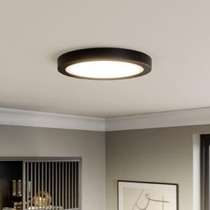 Paulmann Abia panou LED Ø 30 cm 2.700K negru mat, Negru, Camera de zi / sufragerie, Plastic, Modern