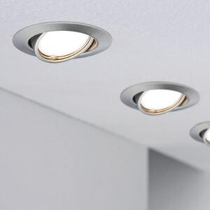 Paulmann Base Spoturi încastrate în set de 10 bucăți Fier, reglabil, Metalic, Camera de zi / sufragerie, Metal, Modern, Corpuri de iluminat încastrate rotunde