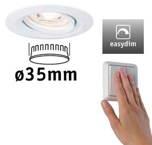 Paulmann Nova mini Plus spot încastrat easydim alb, reglabil, Alb, Camera de zi / sufragerie, Metal, Modern, Corpuri de iluminat încastrate rotunde