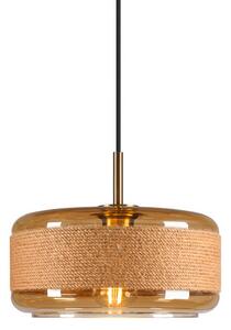 Lustră Pendul SLV, Pantilo Rope 27, reglabil, Maro / Rugină, Camera de zi, Sticlă, Modern