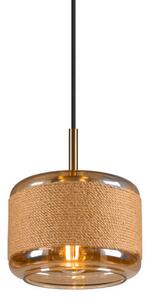 Lustră Pendul SLV, Pantilo Rope 19, reglabil, Maro / Rugină, Camera de zi, Sticlă, Modern