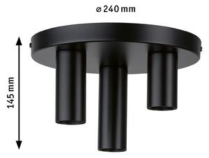 Paulmann Skogen plafonieră negru 3 becuri, reglabil, Negru, Camera de zi / sufragerie, Metal, Modern