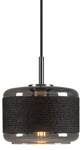 Lustră Pendul SLV, Pantilo Rope 19, reglabil, Negru, Camera de zi, Sticlă, Modern