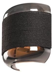 Lampă de perete SLV, Pantilo Rope, reglabil, Negru, Camera de zi, Sticlă, Modern