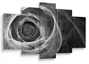 Tablou - Abstract trandafir negru și alb (150x105 cm)