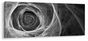Tablou - Abstract trandafir negru și alb (120x50 cm)