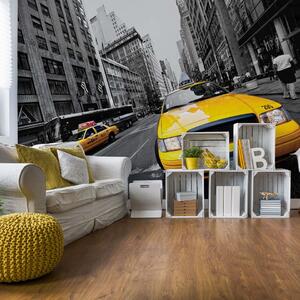 Yellow New York Cabs Photo Wallpaper Wall Mural